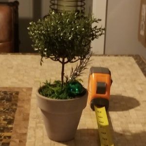 Faux mini tree in clay pot